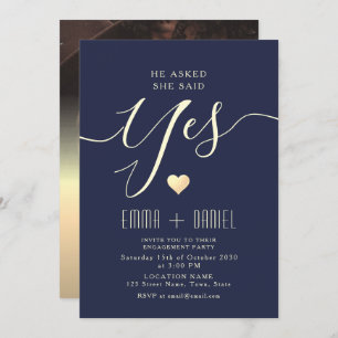 Invitation Partie d'engagement de la Marine Blue Gold
