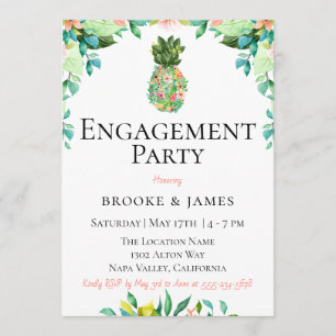 Invitation Partie d'engagement de l'ananas botanique