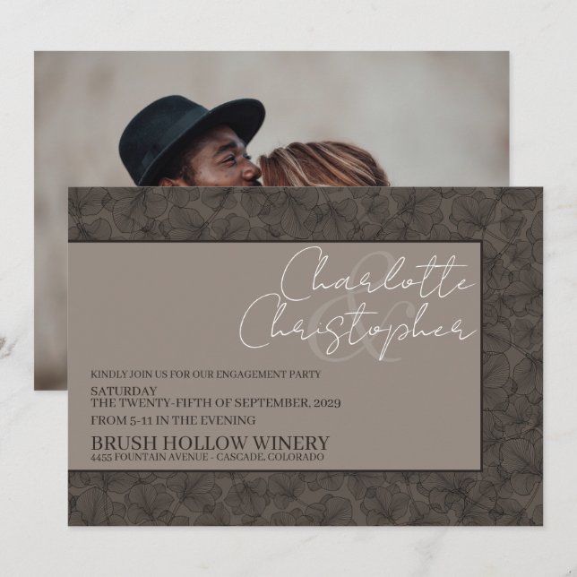 Invitation Partie d'engagement des Feuilles de la Terre (Devant / Derrière)