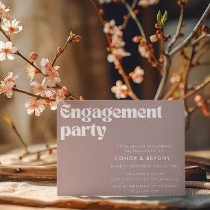 Invitation Partie d'engagement des Roses poussiéreux