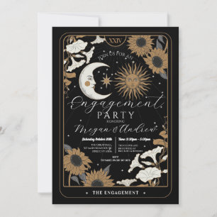 Invitation Partie d'engagement Sun Moon Aligner Couples Tarot