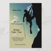Invitation Fête d'anniversaire d'escalade de roche
