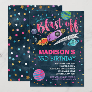 Invitation Partie d'espace extra-atmosphérique d'invitation