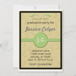 Invitation Partie d'obtention du diplôme Monogrammed 2012