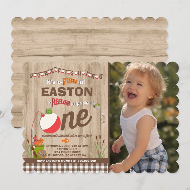 Invitation Partie du l'O-Poisson-Allié un d'invitation (Devant / Derrière)