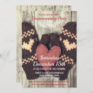 Invitation Partie en bois rustique de pendaison de