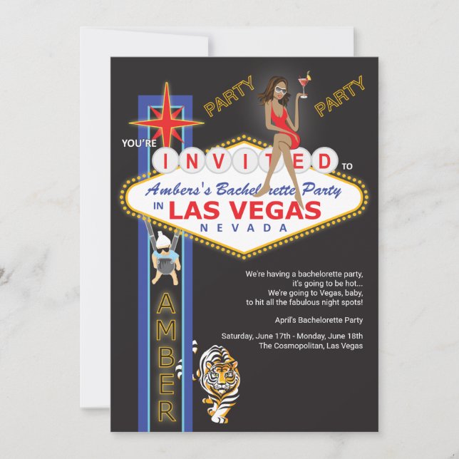 Invitation Partie faite sur commande de Las Vegas (Devant)