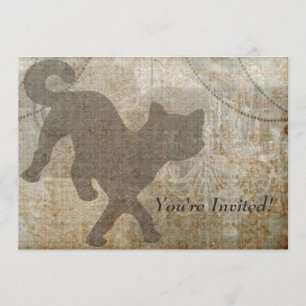 Invitation Partie française d'adulte de lustre de silhouette