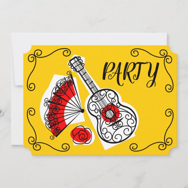 Invitation Partie horizontale de Souvenirs Corners en Espagne (Devant)