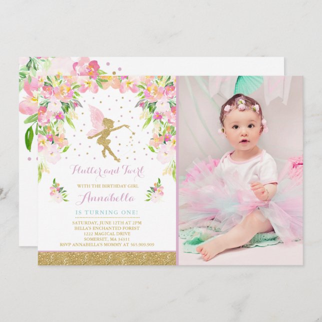 Invitation Partie magique lunatique d'invitation féerique (Devant / Derrière)