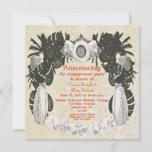 Invitation Partie maure faite sur commande de salon de