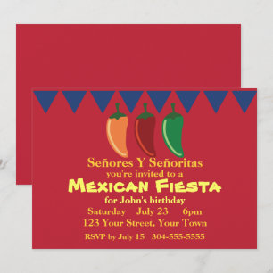 Invitation Partie mexicaine de fiesta