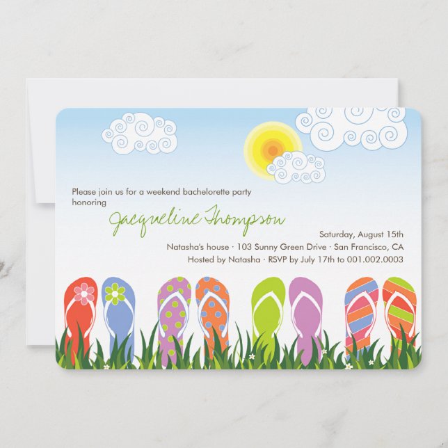 Invitation Partie mignonne de Bachelorette d'amusement de (Devant)