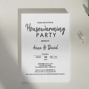 Invitation Partie minimaliste moderne de chauffage domestique