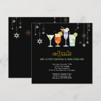 Partie noire impertinente en verre de cocktail de