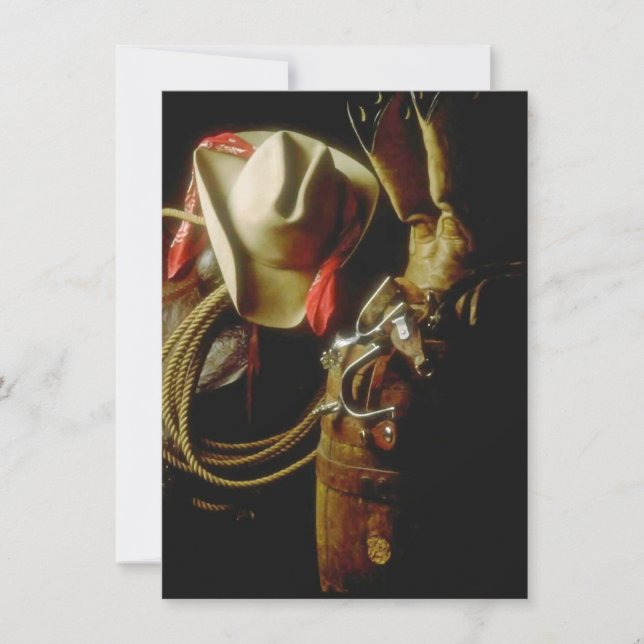 Invitation Partie occidentale de accueil vide de thème (Devant)