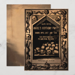 Invitation Partie personnalisable des têtes Déplaisantes vint