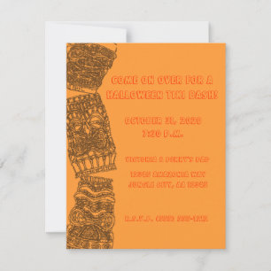 Invitation Partie pompette de Luau de vacances de Halloween