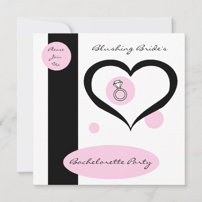 Invitation Partie rose de Bachelorette de filet (Devant)