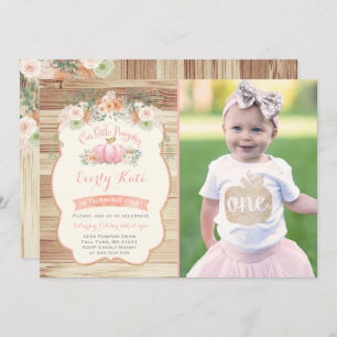 Invitation Partie rustique de citrouille d'invitation