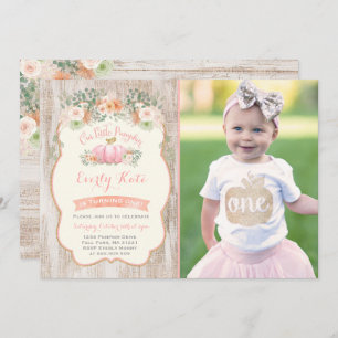 Invitation Partie rustique de citrouille d'invitation