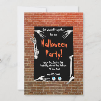 Invitation Partie Skeleton Halloween