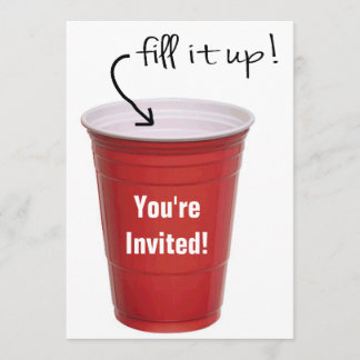 Invitation Partie vide potable drôle de boissons alcoolisées