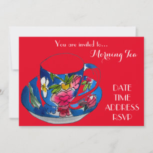 Invitation Partie vintage de café de tasse de thé de thé de