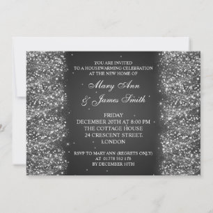 Invitation Parties scintillant à allumage domestique Noir