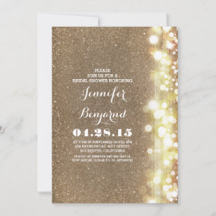 Invitation parties scintillant à cordes lumières glamour douc