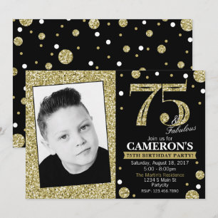 Invitation Parties scintillant Adulte Jalon Anniversaire Phot