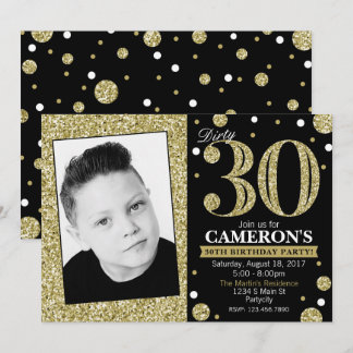 Invitation Parties scintillant Adulte Jalon Anniversaire Phot
