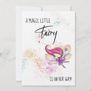 Invitation *~* Parties scintillant arc-en-ciel Bébé Fairy Dou