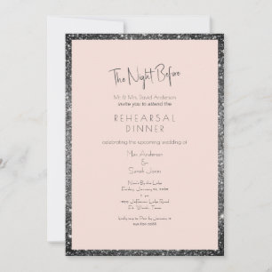 Invitation Parties scintillant Argent Brouille Éblouissant La