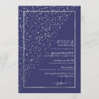 Parties scintillant Argent de la Marine Diagonal C