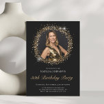 Invitation Parties scintillant Black Gold 30th Birthday Party<br><div class="desc">Parties scintillant Black Gold 30th Birthday Party Invitation. Célébrez un jalon dans le style avec cette élégante invitation d'anniversaire noir et or, avec des accents de parties scintillant qui apportent une touche de glamour au design. Customisez-le avec votre propre photo pour rendre l'invitation vraiment personnelle et unique, donnant le ton...</div>