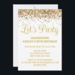 Invitation Parties scintillant blanche et or 30e anniversaire<br><div class="desc">Invitation de Parties scintillant blanche et or,  30e invitation anniversaire Faisons la fête,  modèle numérique Trente ans,  Téléchargement instantané Quarante Cinquante Soixante,  Personnalisé 21e 40e 60e,  Élégant Milestone Celebrate Sweet 16,  Personnalisé 18e Glam Golden Confetti,  Calligraphie adulte Design moderne,  Chic tendance simple pour elle,  Bling 16ème quinceanera 15ème célébration</div>