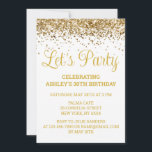 Invitation Parties scintillant blanche et or 30e anniversaire<br><div class="desc">Invitation de Parties scintillant blanche et or,  30e invitation anniversaire Faisons la fête,  modèle numérique Trente ans,  Téléchargement instantané Quarante Cinquante Soixante,  Personnalisé 21e 40e 60e,  Élégant Milestone Celebrate Sweet 16,  Personnalisé 18e Glam Golden Confetti,  Calligraphie adulte Design moderne,  Chic tendance simple pour elle,  Bling 16ème quinceanera 15ème célébration</div>