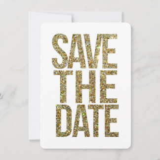 Invitation Parties scintillant blanche et or Enregistrer la d