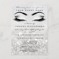 Parties scintillant blanche maquillage argent 16e