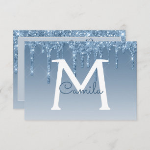 Invitation Parties scintillant bleue Quinceanera Enregistrer 