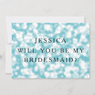 Invitation Parties scintillant Bleue Serez-Vous Ma Femme D'Ac