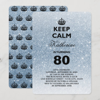 Invitation Parties scintillant calme Jalon Anniversaire Invit