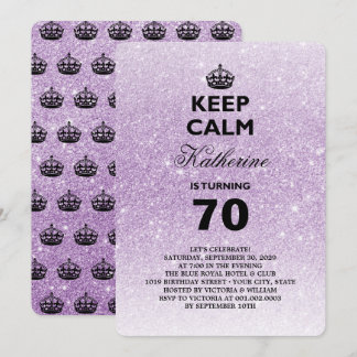 Invitation Parties scintillant calme Jalon Anniversaire Invit