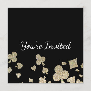 Invitation Parties scintillant Casino fête d'anniversaire