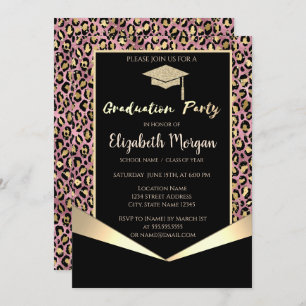 Invitation Parties scintillant Casquette, Confetti Leopard Gr