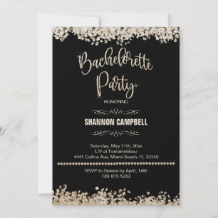 Invitation Parties scintillant Champagne Fête De Bachelorette