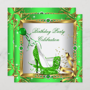 Invitation Parties scintillant Chaussures haute talon Lime Gr