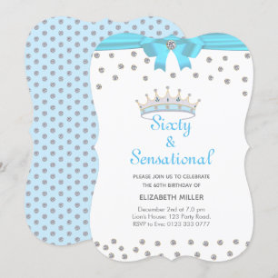 Invitation Parties scintillant chic Couronne diamant soixante