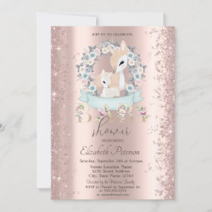 Invitation Parties scintillant Confetti Baby Deers Baby showe